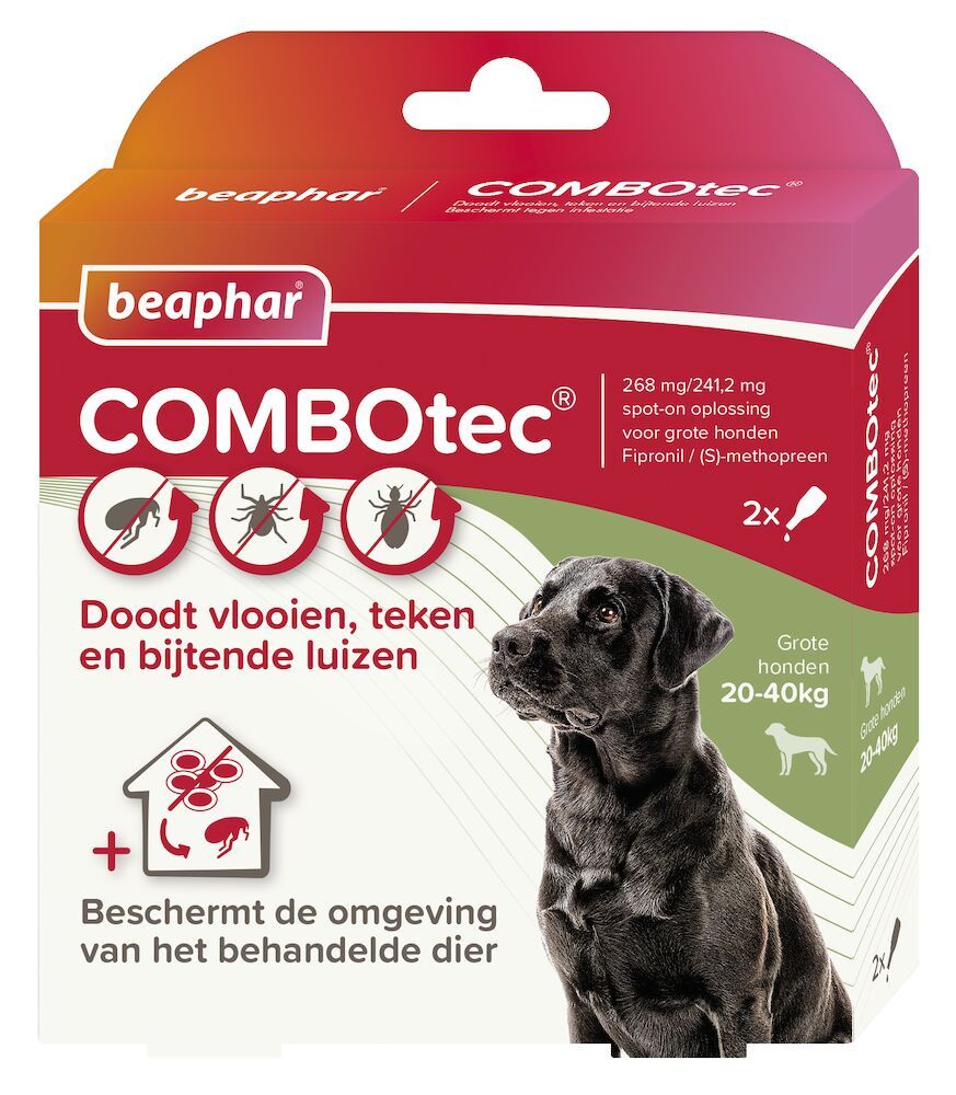 Beaphar COMBOtec Hond 20-40 kg tegen vlooien, teken en luizen