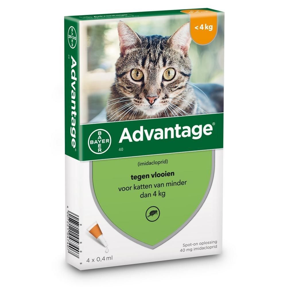Bayer Advantage 40 voor katten tot 4kg