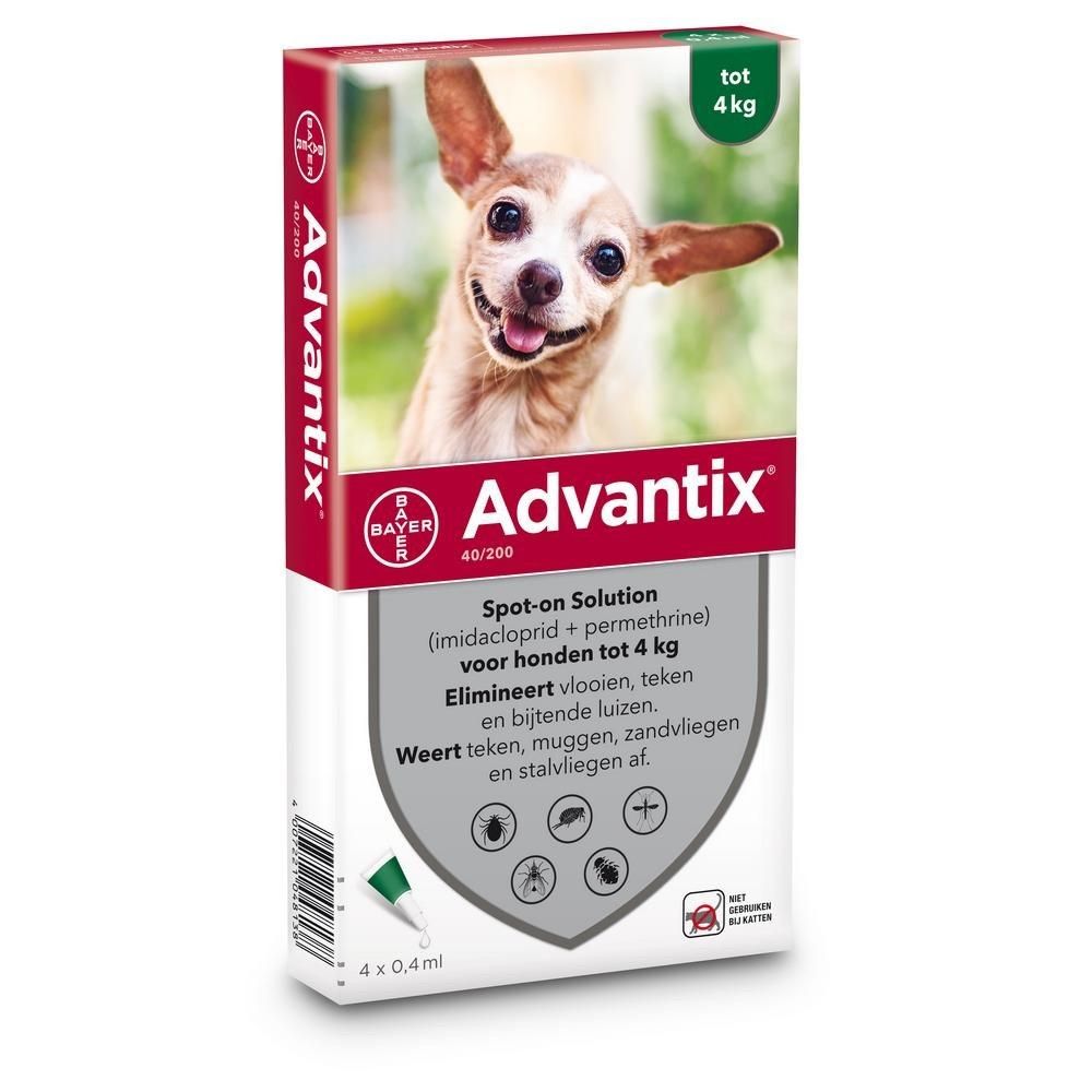 Bayer Advantix voor honden van 1.5 tot 4kg