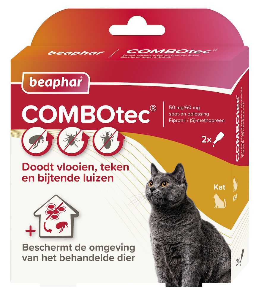 Beaphar COMBOtec kat tegen vlooien, teken en luizen