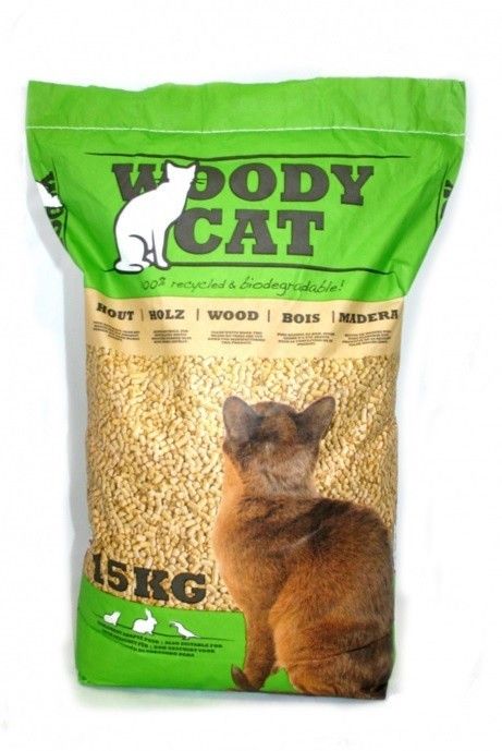 WoodyCat kattenbakvulling 15kg