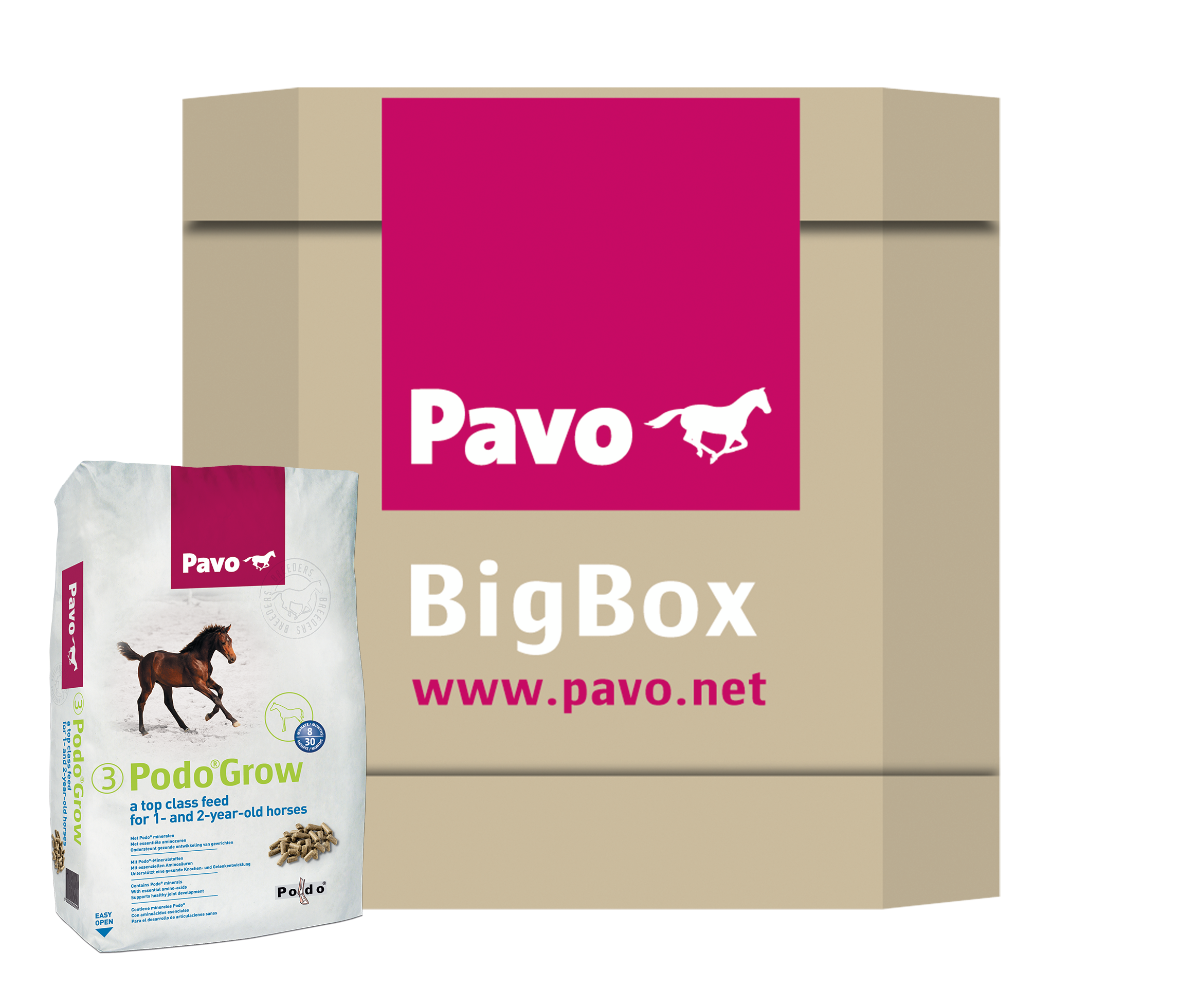 Pavo Podo Grow veulenbrok Big Box 725 kg