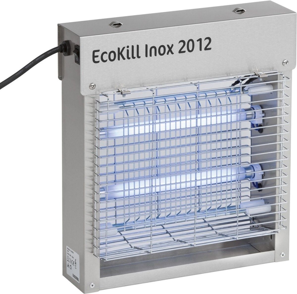 Ecokill Inox 2012 elektrische vliegenvanger (2x6Watt)
