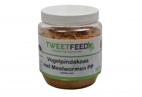 Vogelpindakaas Tweedfeed met meelwormen 350 gram 12 stuks