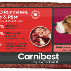 Carnibest Hond BIO Rundvlees, Kip & Rijst 1kg