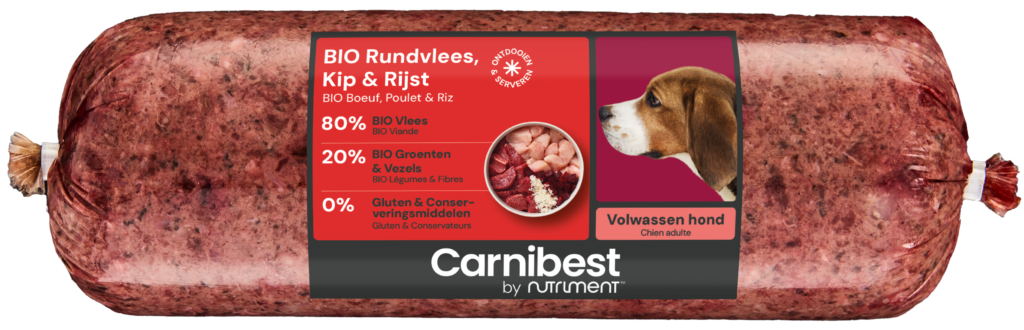 Carnibest Hond BIO Rundvlees, Kip & Rijst 1kg