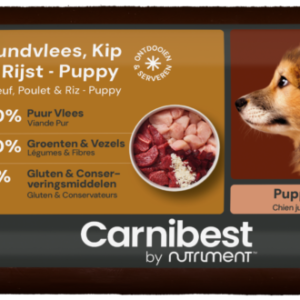 Carnibest Hond Puppy Rundvlees, Kip & Rijst 1kg