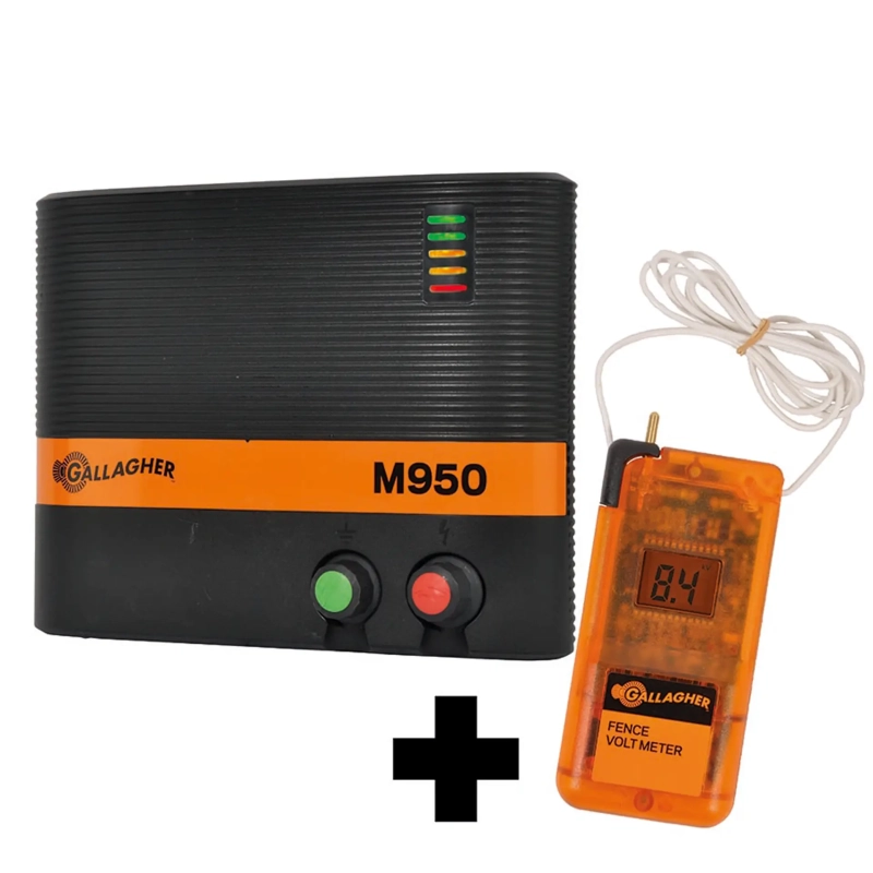 Schrikdraadapparaat Gallagher M950 230V met gratis voltmeter