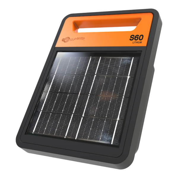 Schrikdraadapparaat Gallagher S60li solar (zonne-energie) inclusief accu.