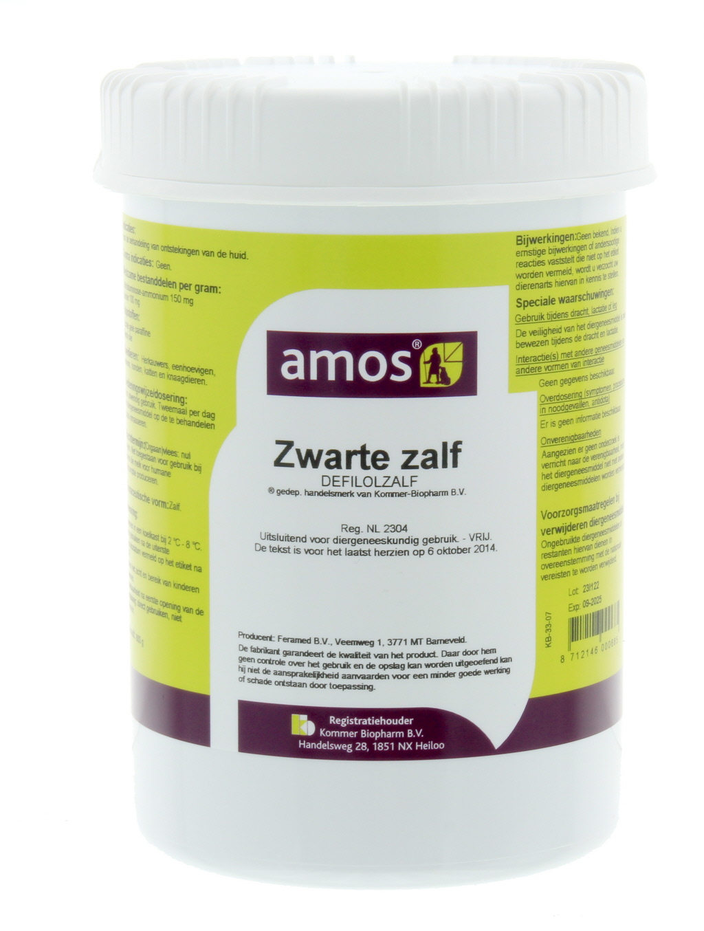 Amos Defilolzalf (zwarte zalf) 800gr.