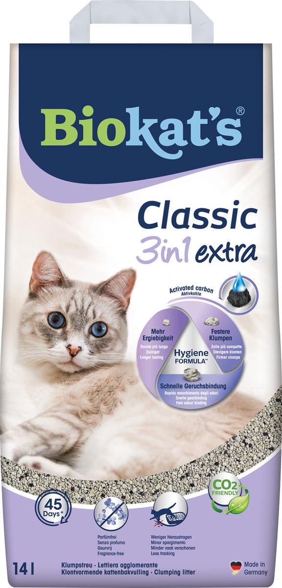 Biokat Classic 3 in 1 Extra kattenbakvulling 14ltr
