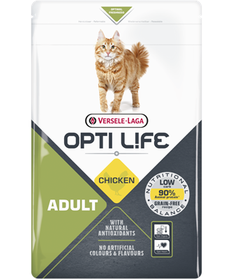 Opti life Adult kattenvoer Kip 2.5 kg