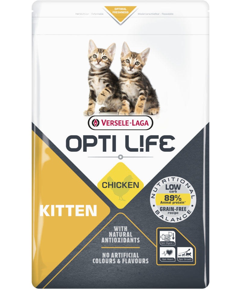Opti life Kitten kattenvoer Kip 1 kg