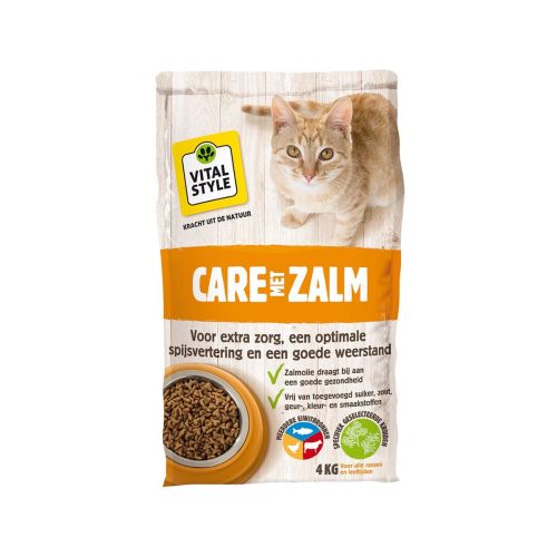 Vitalstyle Kat Care met zalm kattenvoer 4kg