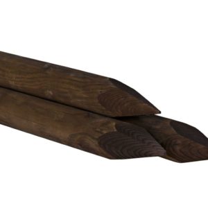 Houten weidepaal Carbofix rond met punt 200 x 7.5 gefreesd 80 stuks