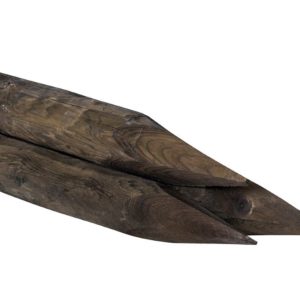 Houten weidepaal Carbofix rond met punt 180 x 9 cm geschild 65 stuks