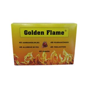 Aanmaakblokjes Golden Flame wit 48 stuks