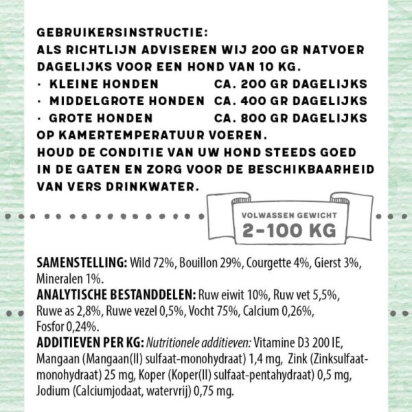 Jarco hondenvoer blikvoeding Wild 400 gram - Afbeelding 2