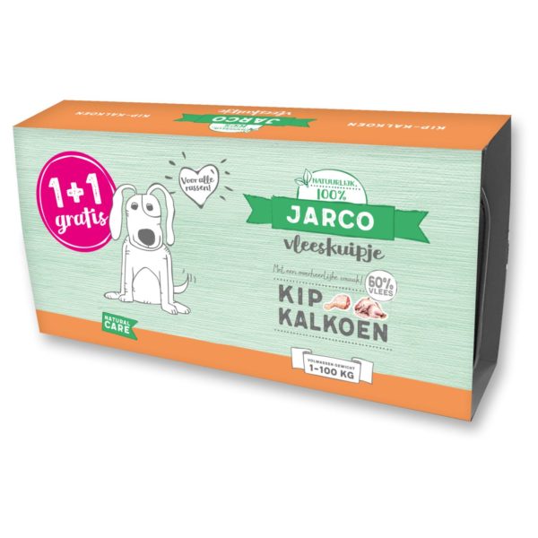 Jarco Hondenvoer vleeskuipje Kip Kalkoen 2x 150 gram