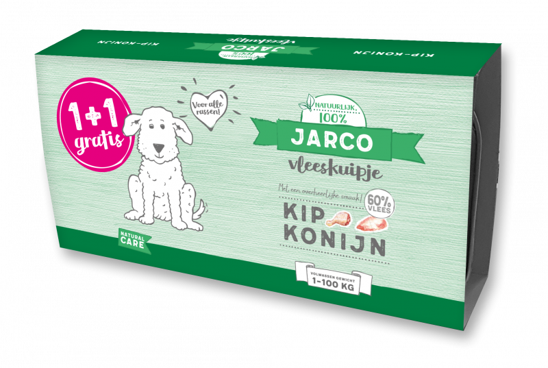 Jarco Hondenvoer vleeskuipje Kip Konijn 2x 150 gram