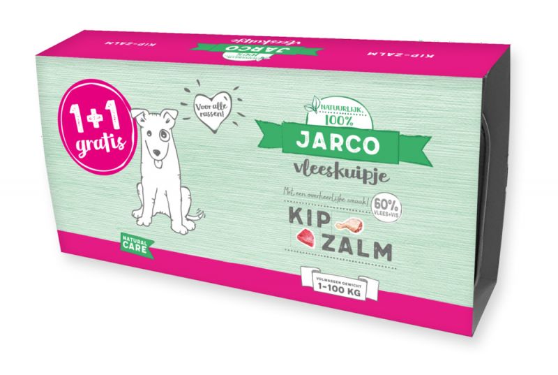 Jarco Hondenvoer vleeskuipje Kip Zalm 2x 150 gram