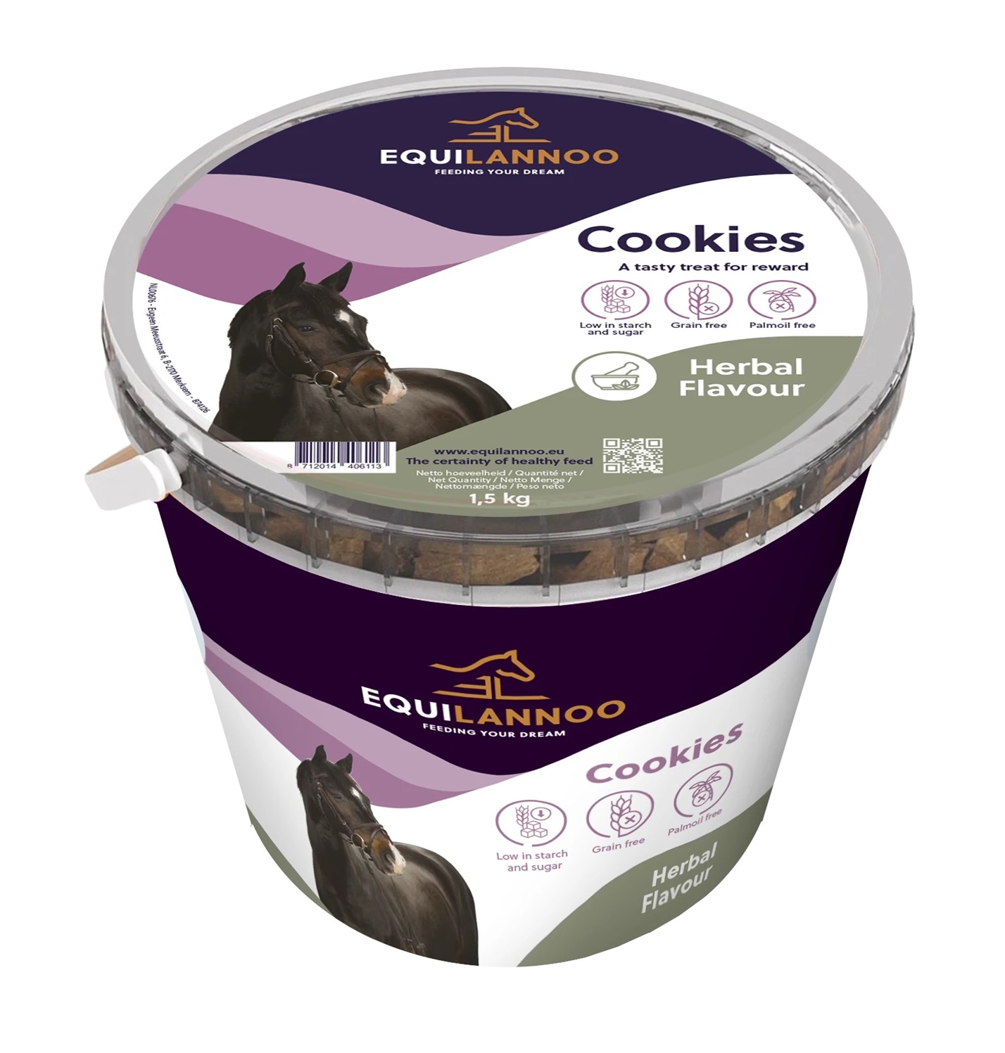 Equilannoo paardenkoekjes Herbal flavour 1.5kg