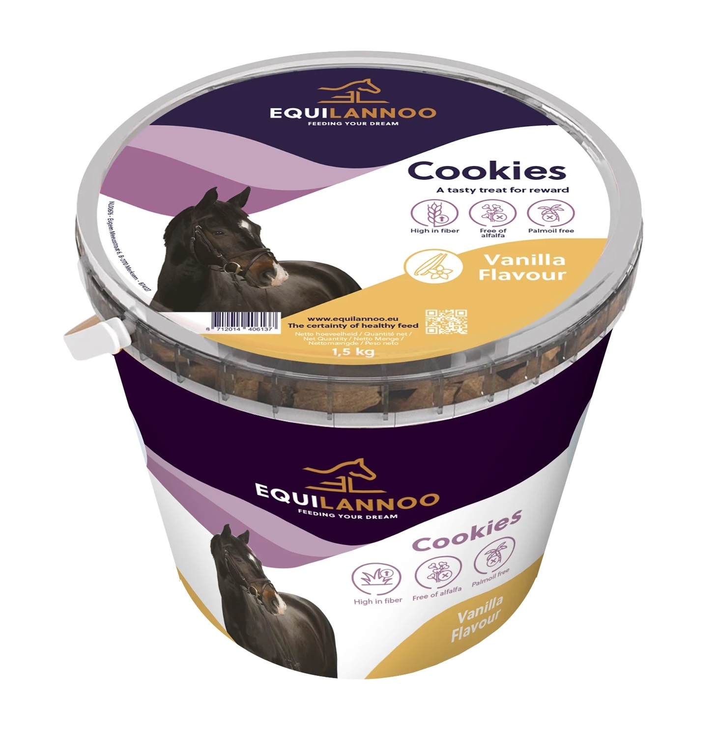 Equilannoo paardenkoekjes Vanille flavour 1.5kg