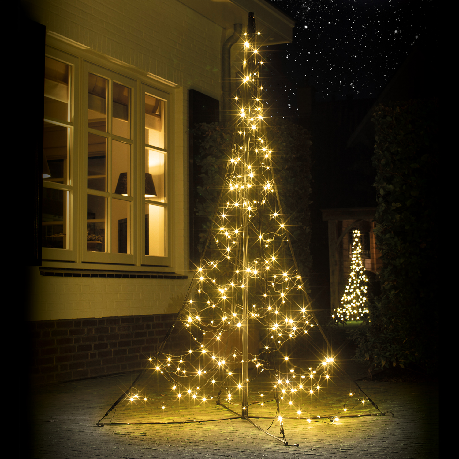 Fairybell All-Surface kerstboom 2 mtr met mast 240 LED lampjes warm wit