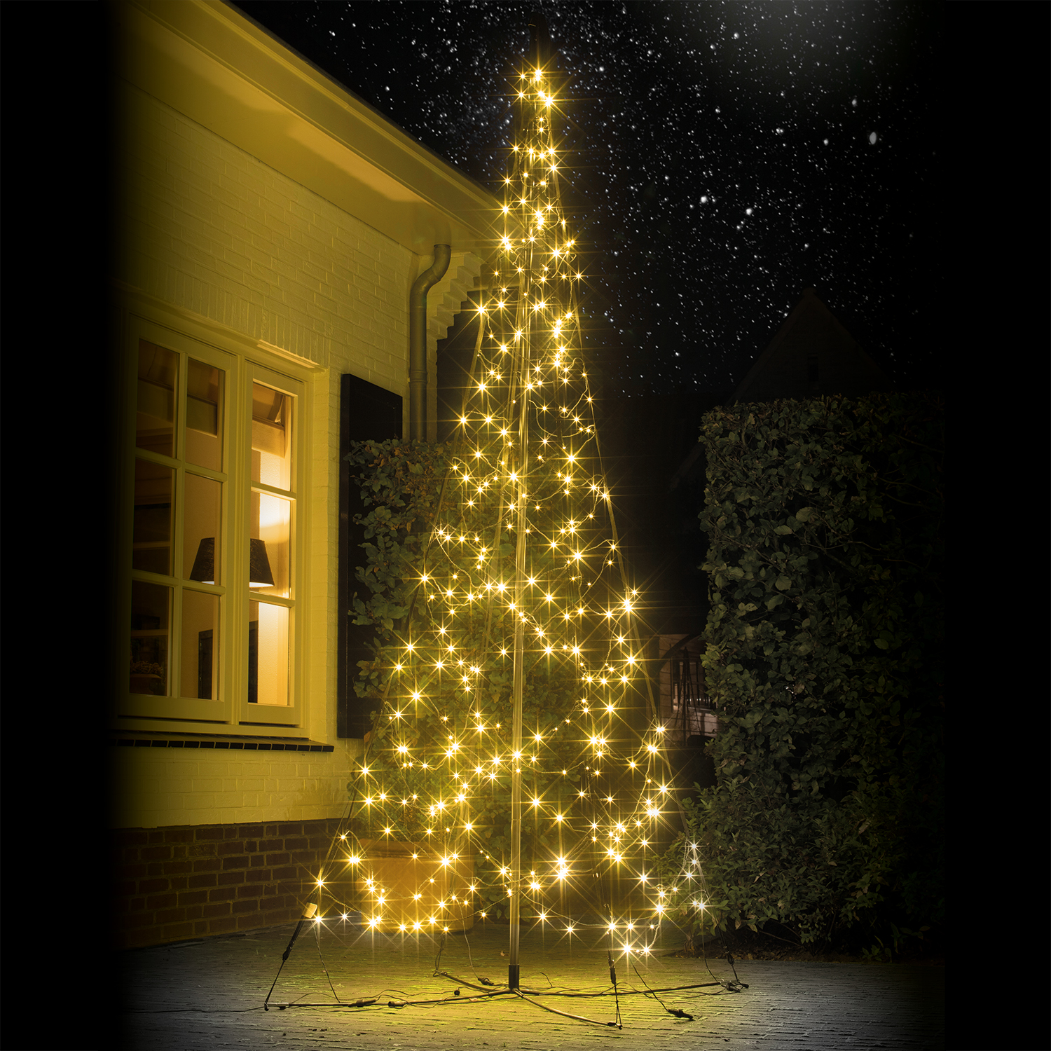 Fairybell All-Surface kerstboom 3 mtr met mast 320 LED lampjes warm wit