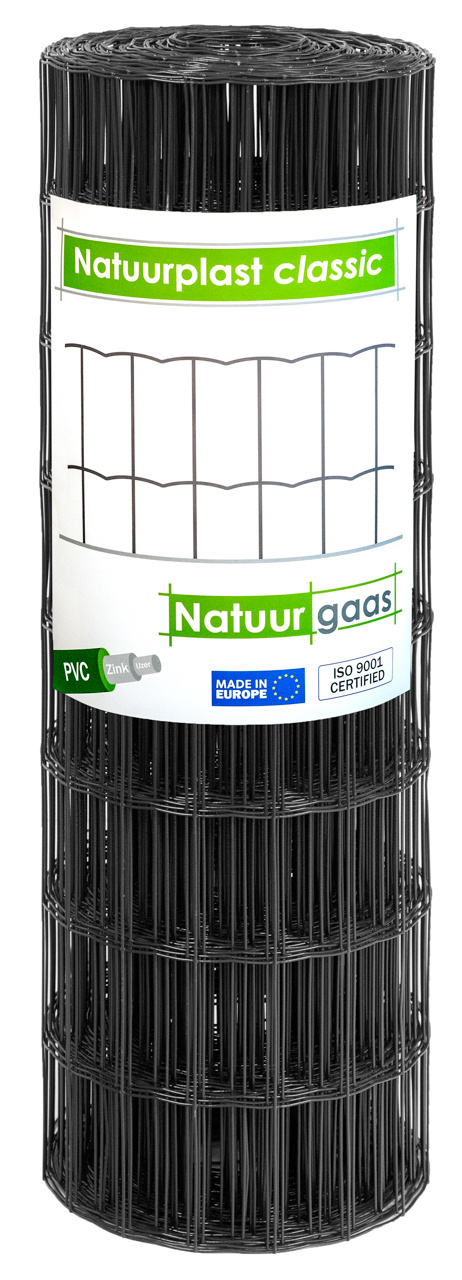 Tuingaas zwart Natuurplast Classic 80cm x 25mtr